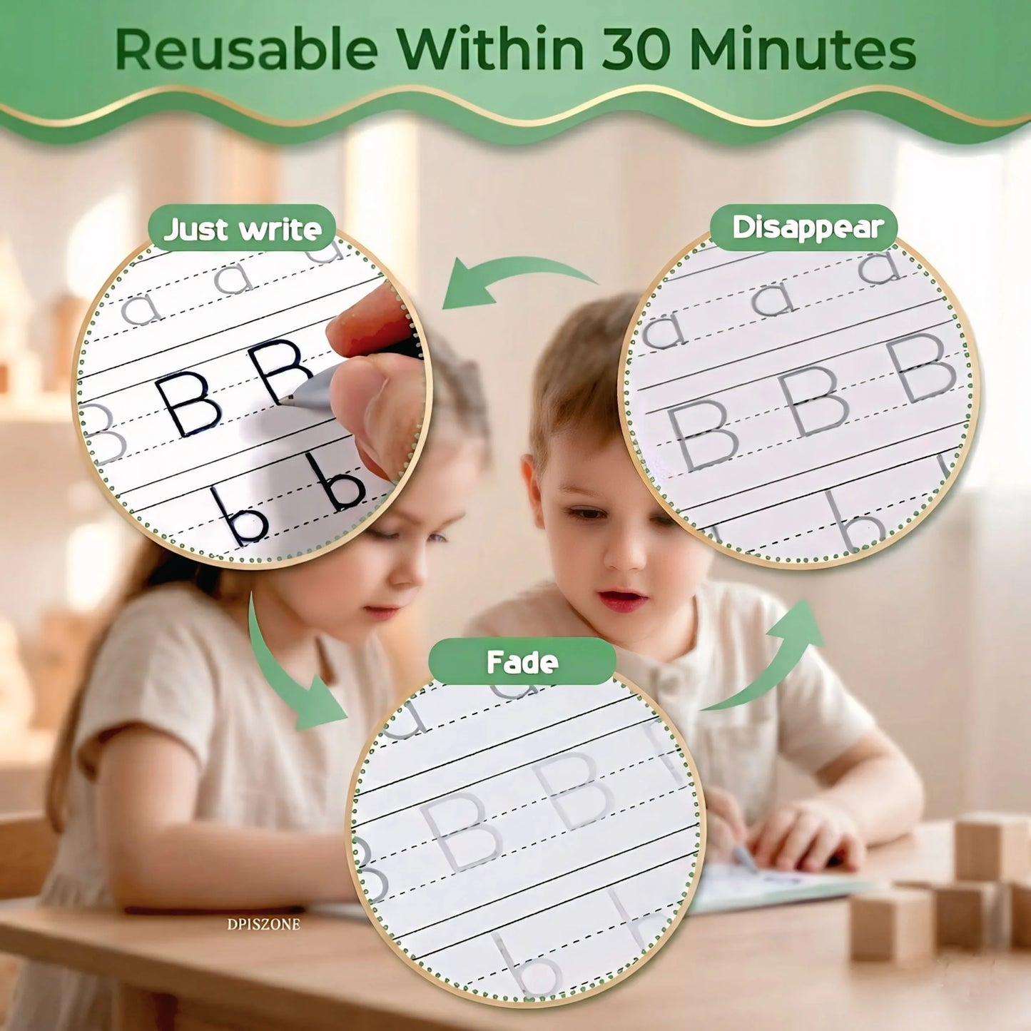 Kids Magic Practice Copybook ( 4 Books + 1 Pen + 10 Refills + Grip ) + Surprise Gift 🎁