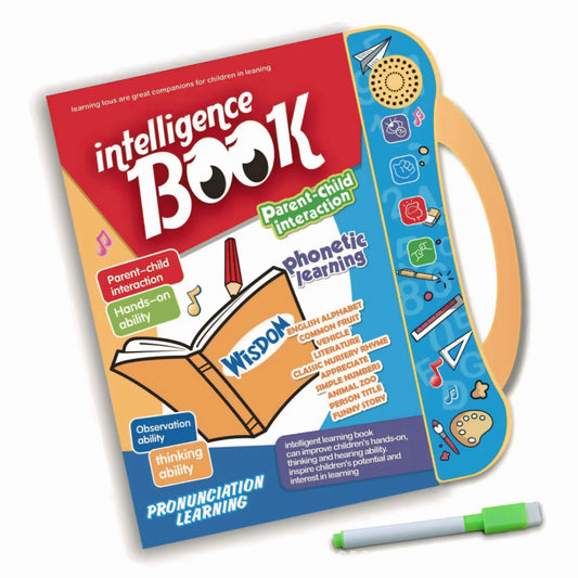 Intelligence Study Book for Kids Learning Phonics Flash Cards with Dot Pen (Paper & Plastic)