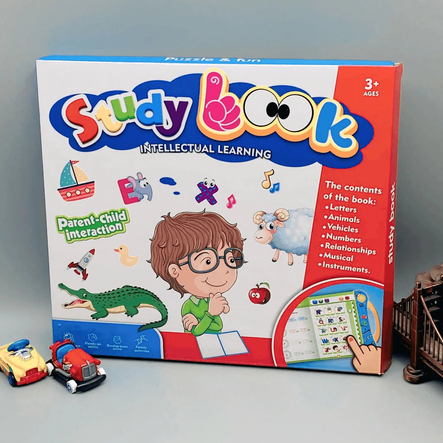 Intelligence Study Book for Kids Learning Phonics Flash Cards with Dot Pen (Paper & Plastic)