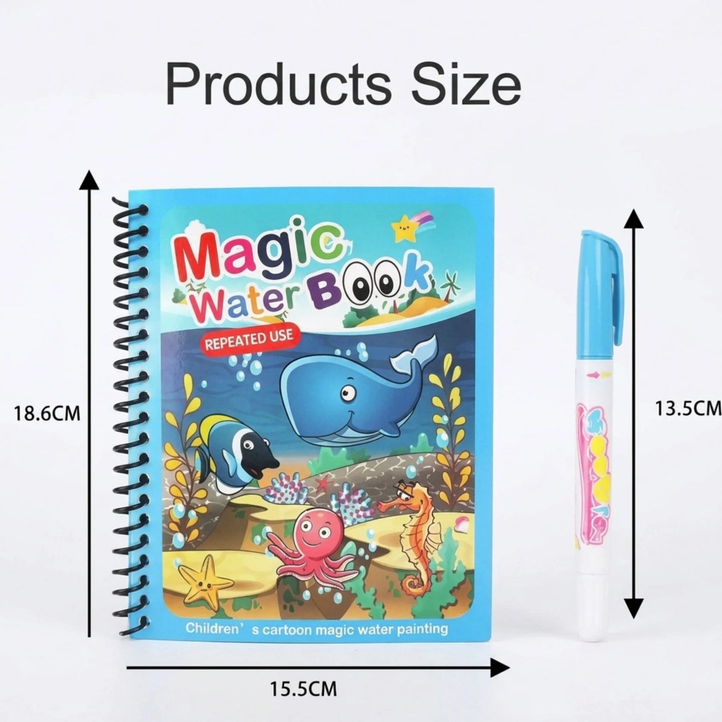 Reusable Magic Water Book for Kids - Quick Dry Kids Learning Pad